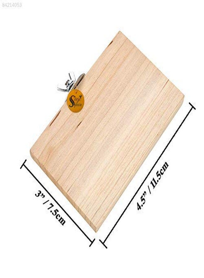 Sage Square Rectangle Natural Wood Platform 3"*4.5" - A Perfect Perch and Playground for Your Feathered Friend, Promote Physical and Mental Well-Being, Create a Natural Habitat. - Image 5